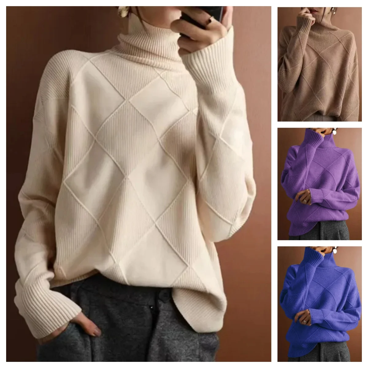 2026 New High Necked Cashmere Plain Sweater Pullovers Tailor-made T-Shirts
2026 New High Necked Cashmere Plain Sweater Pullovers Tailor-made T-Shirts