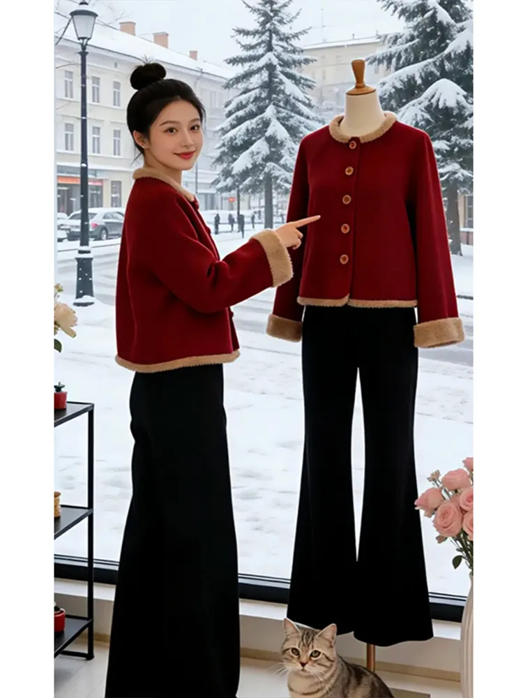 Новое китайское шерстяное пальто 2026 года, зимнее, модное, в стиле ретро, премиум-класса, корейская версия, с круглым вырезом, свободного кроя, куртка
Новое китайское шерстяное пальто 2026 года, зимнее, модное, в стиле ретро, премиум-класса, корейская версия, с круглым вырезом, свободного кроя, куртка