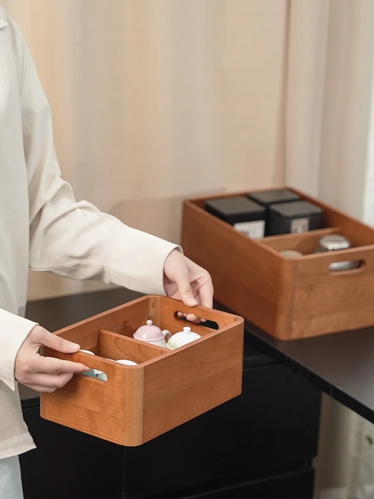 High-End Cherry Wood Tea Set Storage Box Large Size Divided Outdoor Organizer Box Tea Ceremony Accories Real Wood Handmade
High-End Cherry Wood Tea Set Storage Box Large Size Divided Outdoor Organizer Box Tea Ceremony Accories Real Wood Handmade