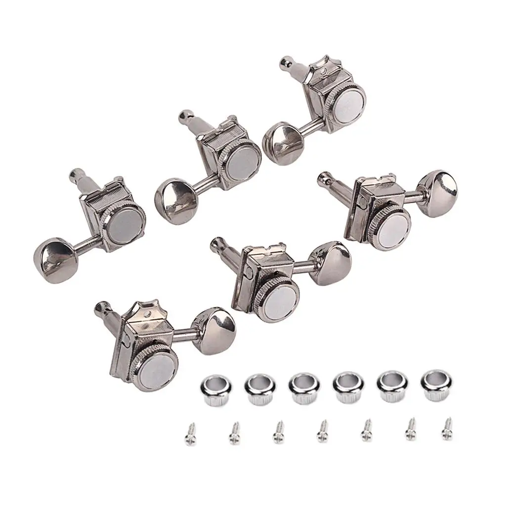 6Pcs 6R Machine Heads with Ferrules Screws Replacement for ST Electric Guitar Accessory DIY
6Pcs 6R Machine Heads with Ferrules Screws Replacement for ST Electric Guitar Accessory DIY