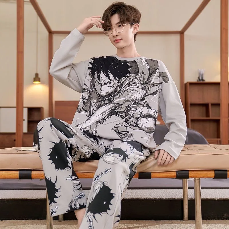 Цельная пижама Луффи в стиле аниме, хлопковая повседневная свободная домашняя одежда с длинными рукавами, комплект одежды для сна с героями мультфильмов, мужская весенне-осенняя ночная рубашка
Цельная пижама Луффи в стиле аниме, хлопковая повседневная свободная домашняя одежда с длинными рукавами, комплект одежды для сна с героями мультфильмов, мужская весенне-осенняя ночная рубашка