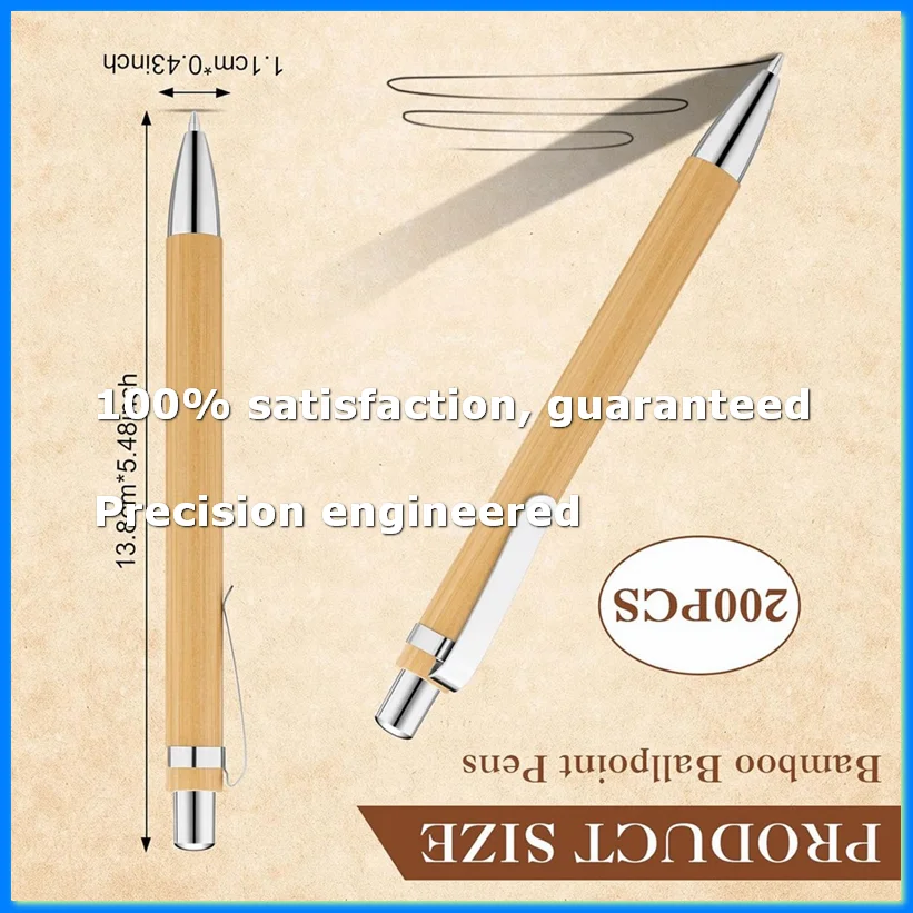 200 Pcs Bamboo Ballpoint Pens Wooden Retractable Ballpoint Pen Bamboo Black Ink 1mm Pen Wood Sustainable Pens-A69M
200 Pcs Bamboo Ballpoint Pens Wooden Retractable Ballpoint Pen Bamboo Black Ink 1mm Pen Wood Sustainable Pens-A69M