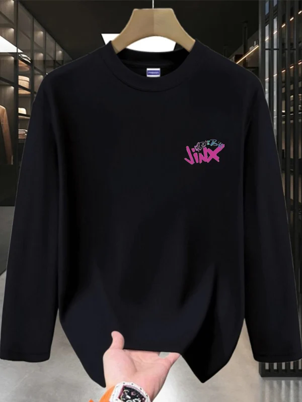 Extra Large 300g Pure Cotton Long Sve T-irt Men's Autumn New Faion Brand Print Loose Casual Versatile Base irt
Extra Large 300g Pure Cotton Long Sve T-irt Men's Autumn New Faion Brand Print Loose Casual Versatile Base irt