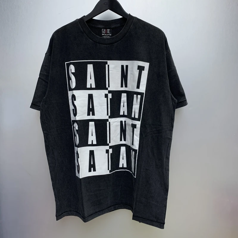 Ретро Классическая футболка 24ss с логотипом Pringting Saint, Повседневная футболка большого размера для мужчин и женщин
Ретро Классическая футболка 24ss с логотипом Pringting Saint, Повседневная футболка большого размера для мужчин и женщин