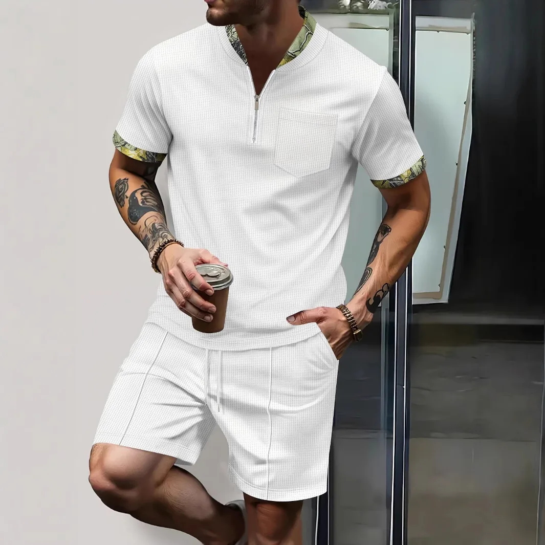 Summer New Men's Casual T-Shirt Shorts Set Short Sleeve Cotton Blend Fabric Comfortable Breathable Lightweight Sweatpants
Summer New Men's Casual T-Shirt Shorts Set Short Sleeve Cotton Blend Fabric Comfortable Breathable Lightweight Sweatpants