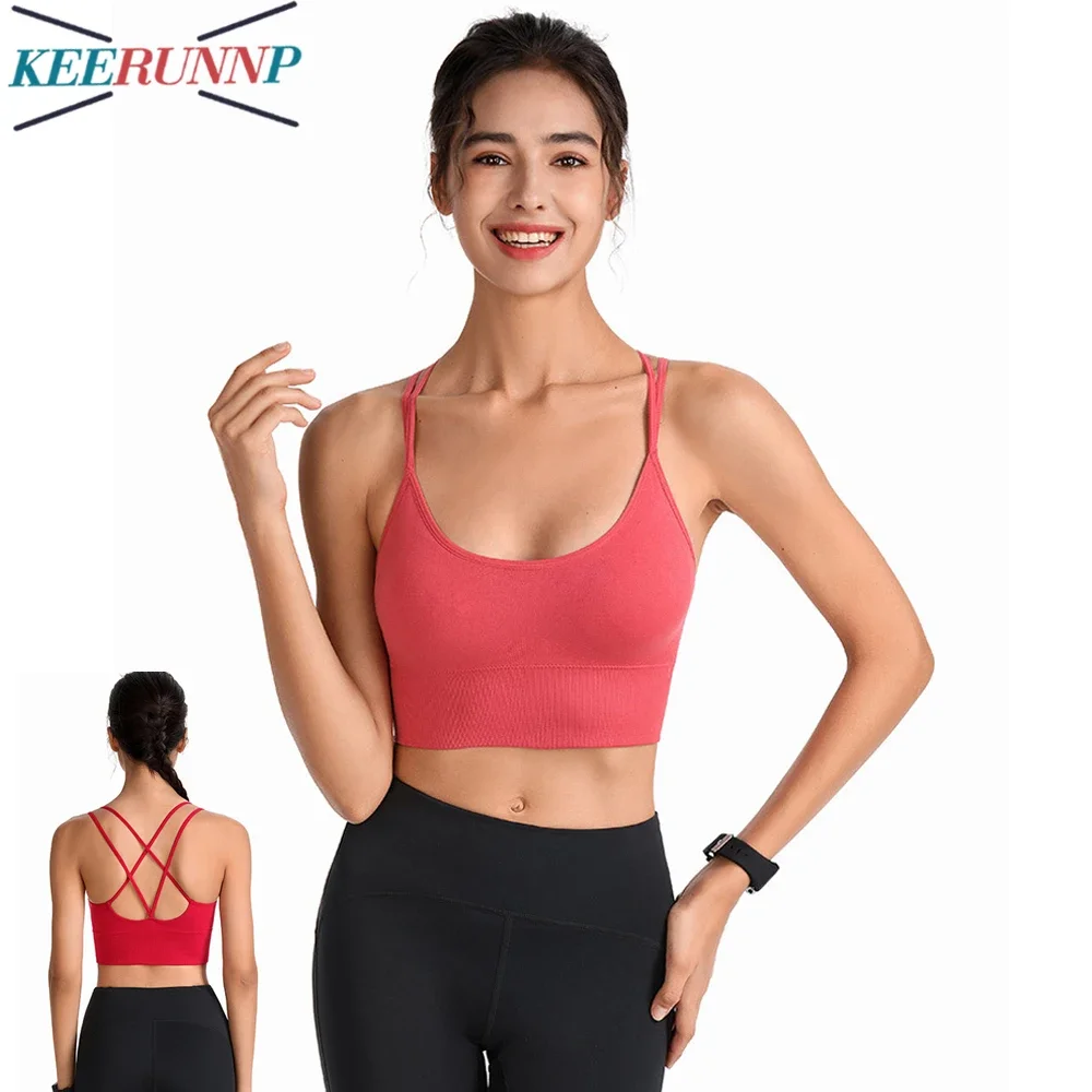 1PCS Women's Strappy Sports Bras - Criss Cross Back Padded Medium Support Wireless Gym Bra Sexy Workout Running Sports Yoga Bra
1PCS Women's Strappy Sports Bras - Criss Cross Back Padded Medium Support Wireless Gym Bra Sexy Workout Running Sports Yoga Bra