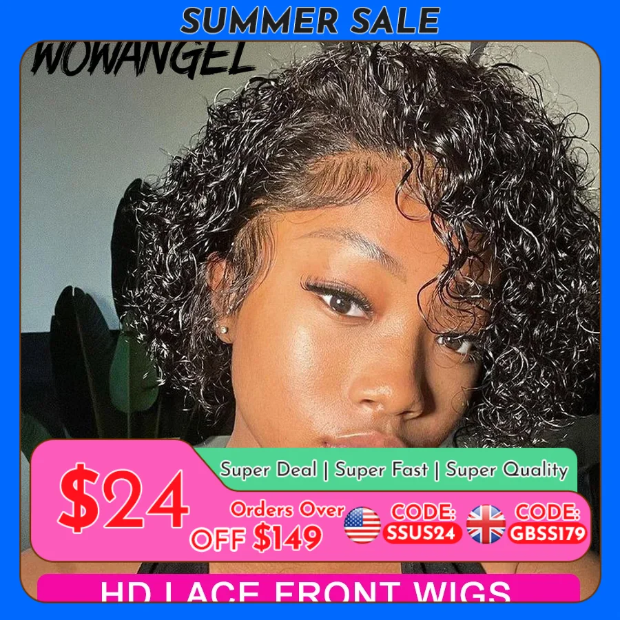 Wow Angel Short Curly Pixie Cut Wigs 13x4 HD Lace Front Wigs 250% Jerry Curly Human Hair Wigs Melt Skins HD Transparent Lace Wig
Wow Angel Short Curly Pixie Cut Wigs 13x4 HD Lace Front Wigs 250% Jerry Curly Human Hair Wigs Melt Skins HD Transparent Lace Wig