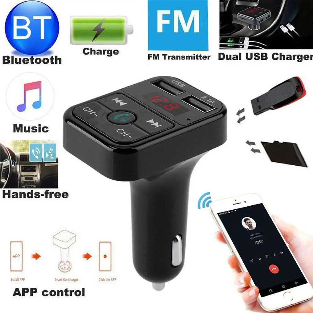 MagiDeal Bluetooth FM-передатчик B2 автомобильный Bluetooth-передатчик USB зарядное устройство
MagiDeal Bluetooth FM-передатчик B2 автомобильный Bluetooth-передатчик USB зарядное устройство