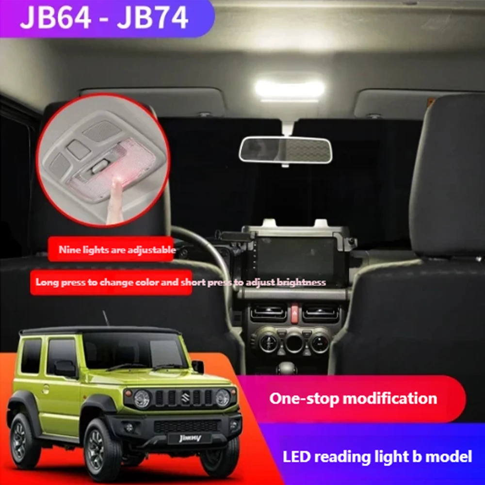 Lantsun JMN154 Night Light Reading Signal Lamp Trunk ABS Interior Roof Light Ceiling Lighting for Jimny JB74 2019-2026, 3-Door
Lantsun JMN154 Night Light Reading Signal Lamp Trunk ABS Interior Roof Light Ceiling Lighting for Jimny JB74 2019-2026, 3-Door