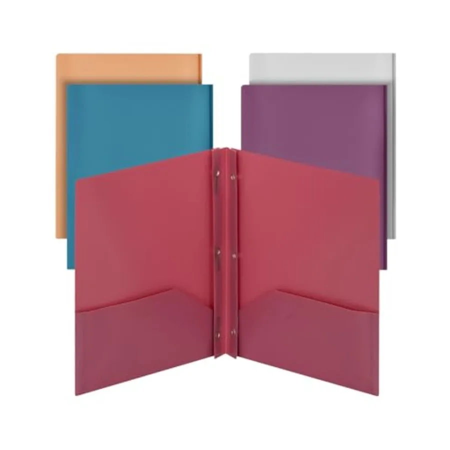 - Plastic Folders with Pockets and Prong, 5 Pack, Assorted Colors, Pocket Folders, Folders with Prongs, File Folders with Faste
- Plastic Folders with Pockets and Prong, 5 Pack, Assorted Colors, Pocket Folders, Folders with Prongs, File Folders with Faste