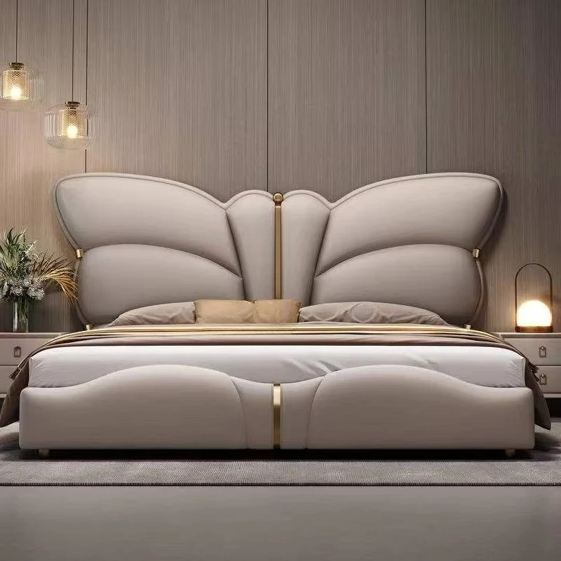 Furniture New Modern King Size Soft Bed Italian Light Luxury Design Wholesale Upholstered Bed
Furniture New Modern King Size Soft Bed Italian Light Luxury Design Wholesale Upholstered Bed