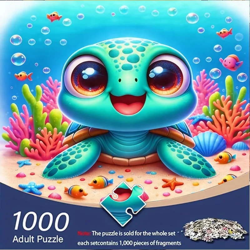 1000pcs Cartoon Sea Turtle Underwater Puzzle | Cardboard Jigsaw, Portable Fun for Couples/Family/Gamers, Artistic & Educationa
1000pcs Cartoon Sea Turtle Underwater Puzzle | Cardboard Jigsaw, Portable Fun for Couples/Family/Gamers, Artistic & Educationa