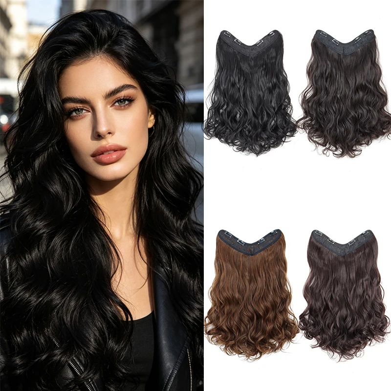 Synthetic 24Inch Long Curly V-Shape 4 Clips One Piece Hair Extensions Natural Fluffy For Women Daily Wear
Synthetic 24Inch Long Curly V-Shape 4 Clips One Piece Hair Extensions Natural Fluffy For Women Daily Wear