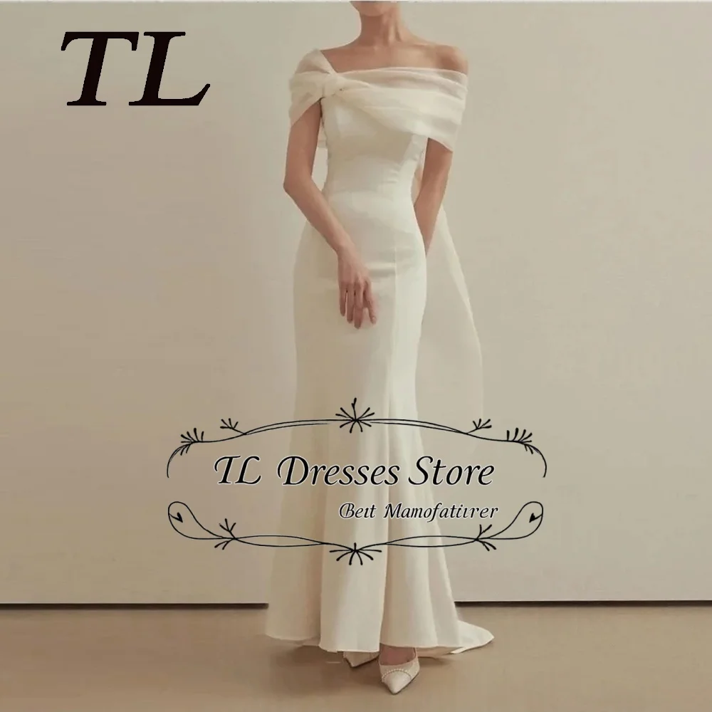 TL Off Shoulder Korea Ivory Mermaid Wedding Dresses 웨딩드레스 Satin Short Sleeves Customized Pretty Bride Gowns Plus Size
TL Off Shoulder Korea Ivory Mermaid Wedding Dresses 웨딩드레스 Satin Short Sleeves Customized Pretty Bride Gowns Plus Size