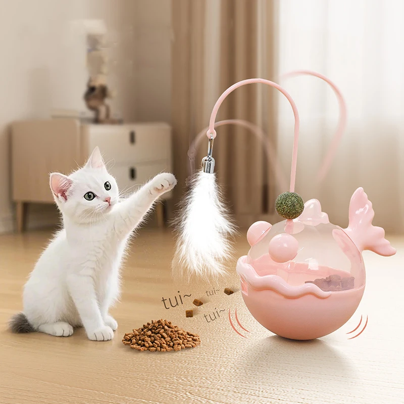 Fish Shaped Tumbler Cat Toy Wands Removable Food Leakage Relieve Boredom Plastic Cat Interactive Toy with Catnip Katzenspielzeug
Fish Shaped Tumbler Cat Toy Wands Removable Food Leakage Relieve Boredom Plastic Cat Interactive Toy with Catnip Katzenspielzeug