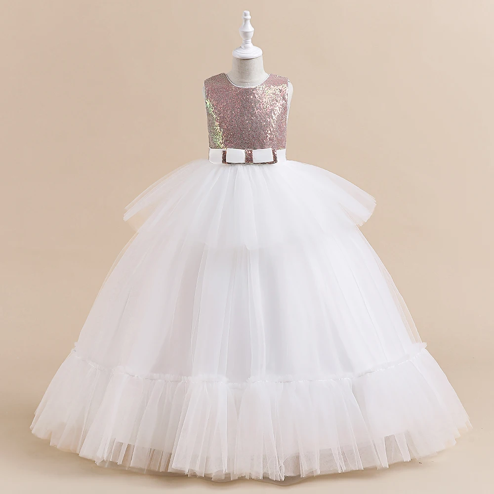 Sequin White Wedding Bridesmaid Tulle Dress For Girl Teens Fashion Birthday Ball Gown Holiday Sleeveless Clothes Evening Costume
Sequin White Wedding Bridesmaid Tulle Dress For Girl Teens Fashion Birthday Ball Gown Holiday Sleeveless Clothes Evening Costume