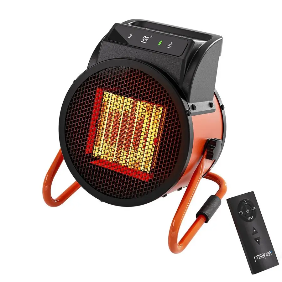 Greenhouse Heater with Remote, 1500W Outdoor Patio Heater with Digital Thermostat, Garage heater 24Hour Timer for 3S Fast Heati
Greenhouse Heater with Remote, 1500W Outdoor Patio Heater with Digital Thermostat, Garage heater 24Hour Timer for 3S Fast Heati