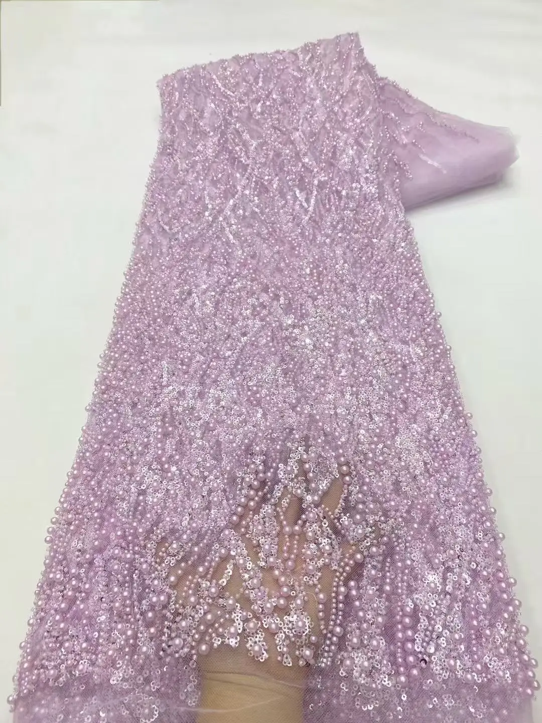Luxury French Beads Lace Fabric African Lace Fabric 2025 High Quality Nigerian Embroidery Sequins Fabric For Wedding
Luxury French Beads Lace Fabric African Lace Fabric 2025 High Quality Nigerian Embroidery Sequins Fabric For Wedding