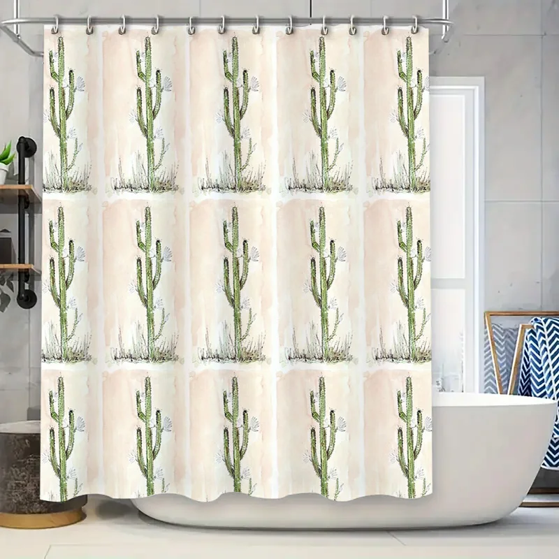 Boho Desert Cactus Shower Curtain Nature Botanical Floral Bathroom Decor Set Waterproof Fabric Liner
Boho Desert Cactus Shower Curtain Nature Botanical Floral Bathroom Decor Set Waterproof Fabric Liner