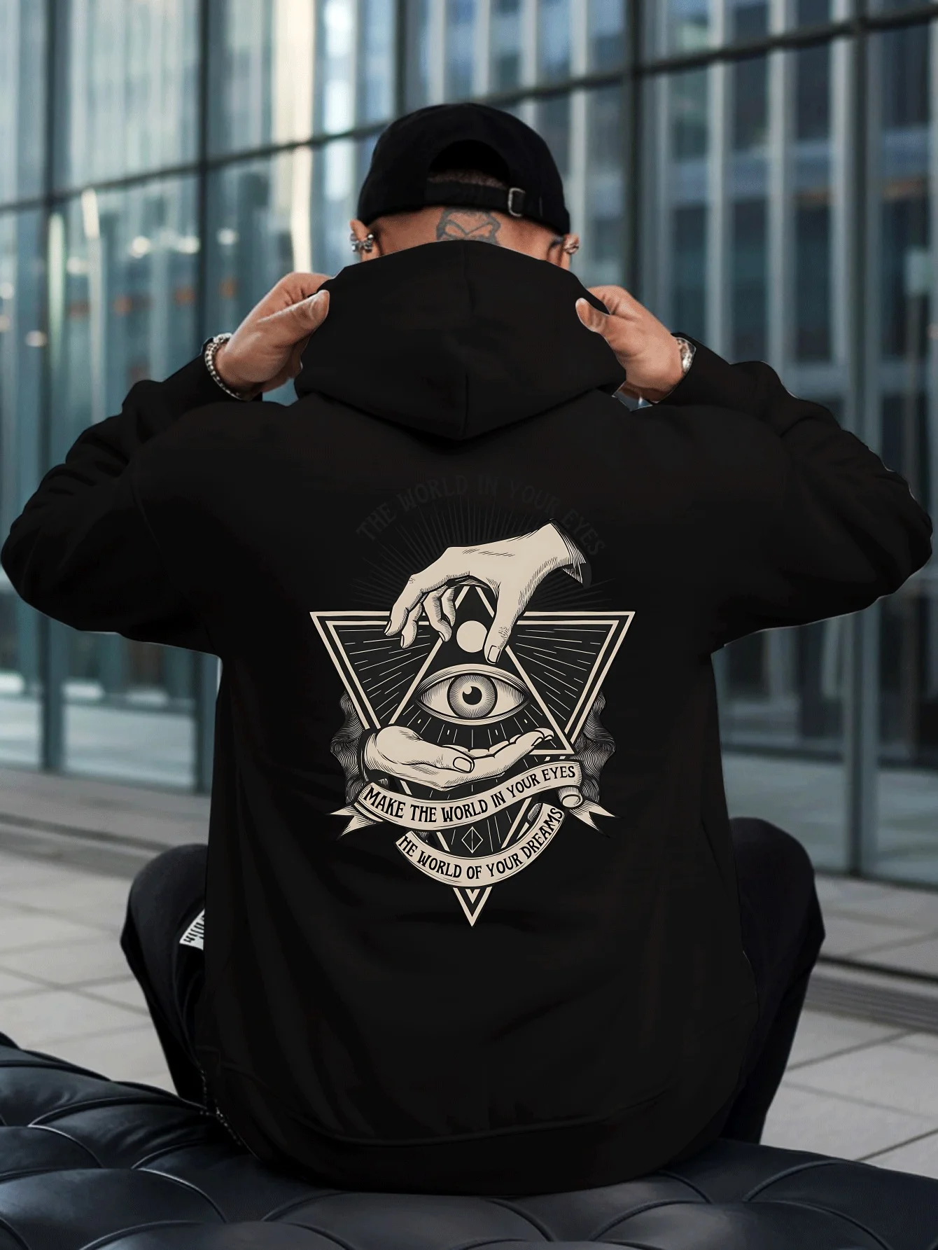 Толстовка с капюшоном «Мир в своих глазах», пуловер с символом глаз, толстовка в винтажном стиле, выкройки с принтом на спине, мужские толстовки
Толстовка с капюшоном «Мир в своих глазах», пуловер с символом глаз, толстовка в винтажном стиле, выкройки с принтом на спине, мужские толстовки