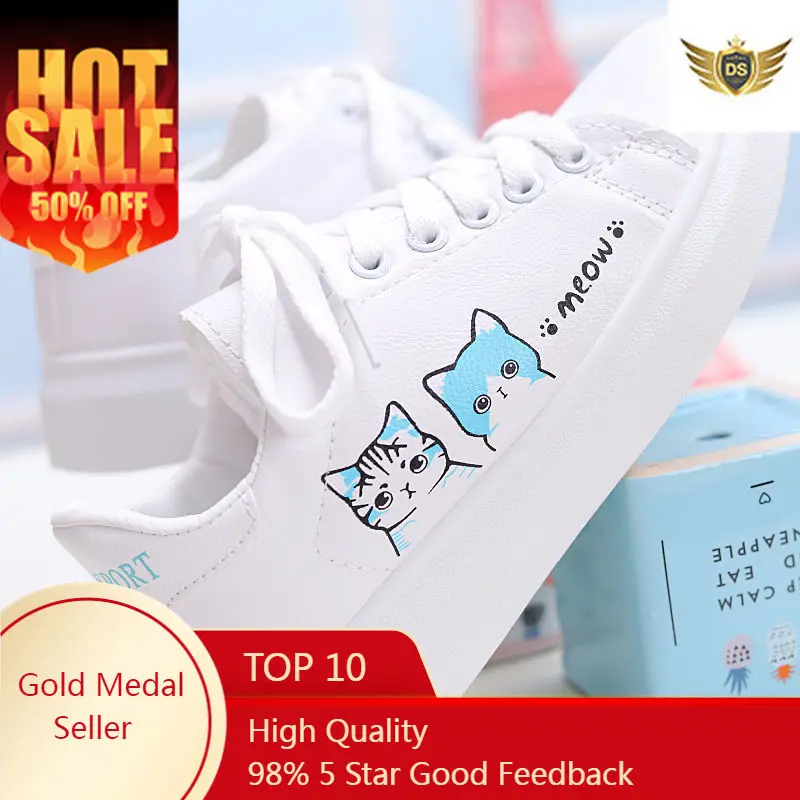 Women Sneakers Fashion Lace-up Women Casual Shoes for women Cute Cat woman vulcanize shoes white shoes sneaker woman
Women Sneakers Fashion Lace-up Women Casual Shoes for women Cute Cat woman vulcanize shoes white shoes sneaker woman