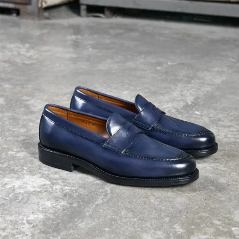 Luxury Design Men Casual Leather Shoes Handmade Cowhide Loafers Slip-On Vintage Formal Dress Shoes
Luxury Design Men Casual Leather Shoes Handmade Cowhide Loafers Slip-On Vintage Formal Dress Shoes