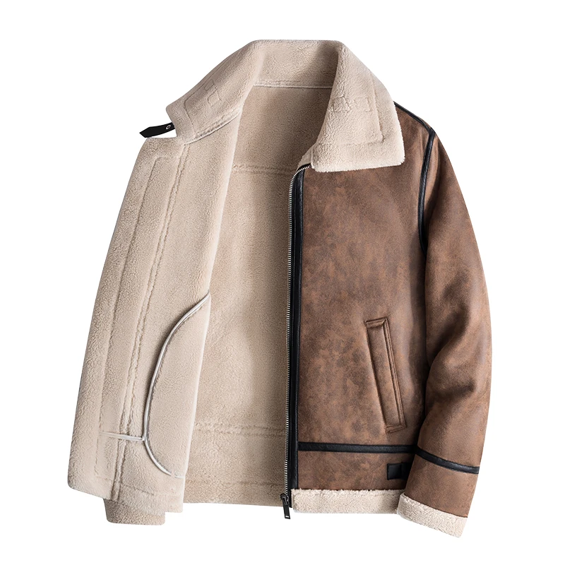 High-quality Male Thicken Warm Jacket Winter Men Suede Leather Coat Youth Fashion Casual Coat Men Plus Velvet Leather Jacket
High-quality Male Thicken Warm Jacket Winter Men Suede Leather Coat Youth Fashion Casual Coat Men Plus Velvet Leather Jacket