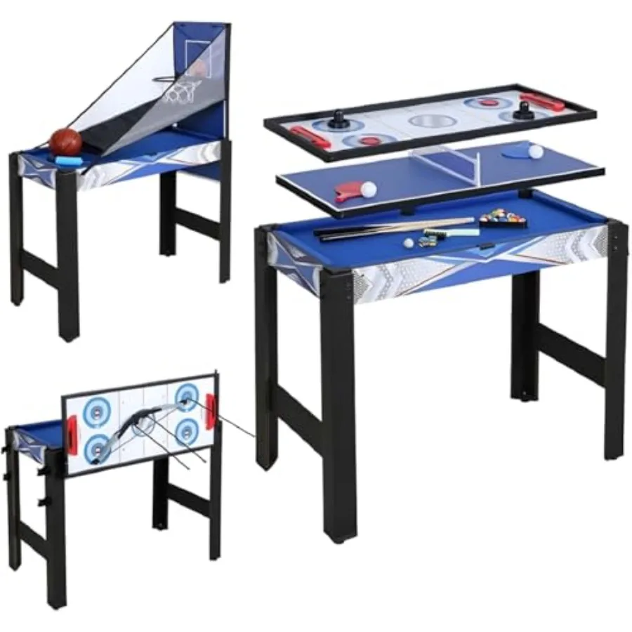 5 in 1 Multi Combo Game Table 2.4Ft H x 3Ft W Folding Multi Game Table Set with Billiards Air Hockey Ping Pong/Table Tennis Bas
5 in 1 Multi Combo Game Table 2.4Ft H x 3Ft W Folding Multi Game Table Set with Billiards Air Hockey Ping Pong/Table Tennis Bas