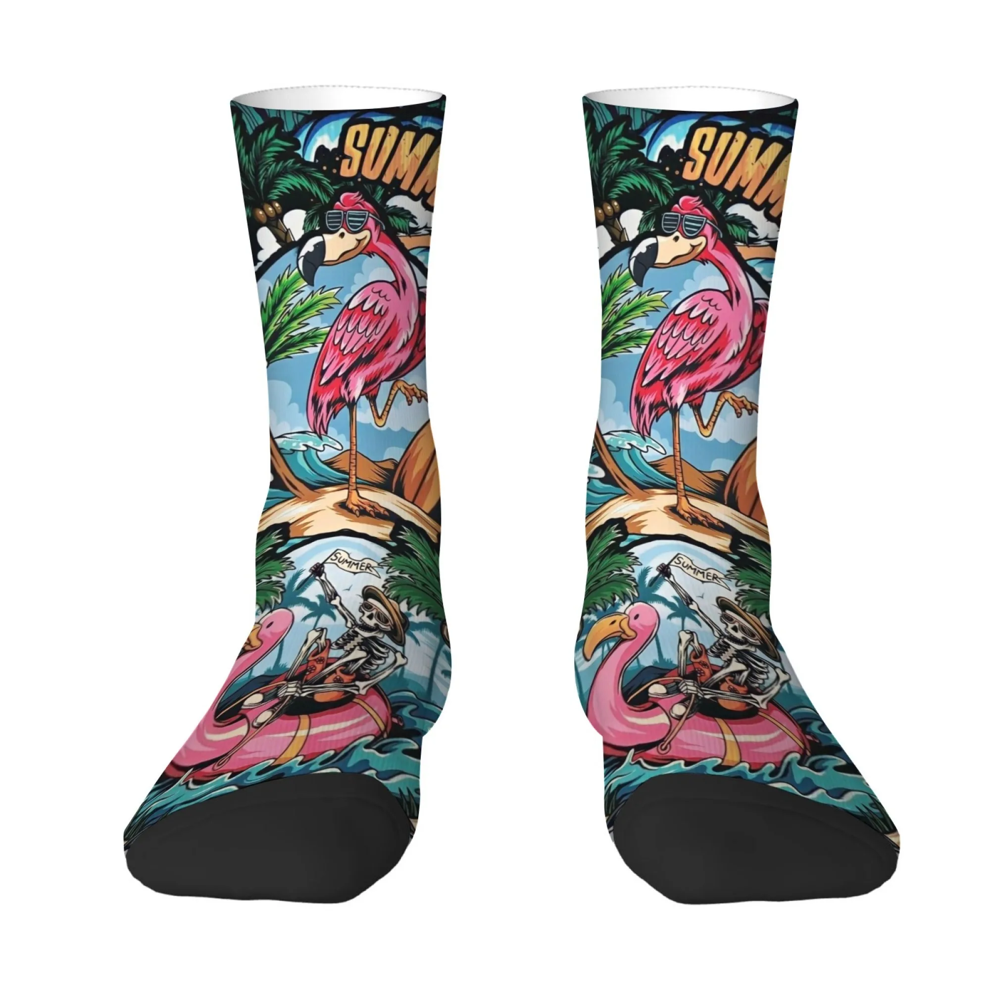 Summer Beach Flamingo Print Men's Mid-calf Socks Retro Fashion Cartoon Harajuku Style Comfortable Soft Non-slip Socks Gift
Summer Beach Flamingo Print Men's Mid-calf Socks Retro Fashion Cartoon Harajuku Style Comfortable Soft Non-slip Socks Gift