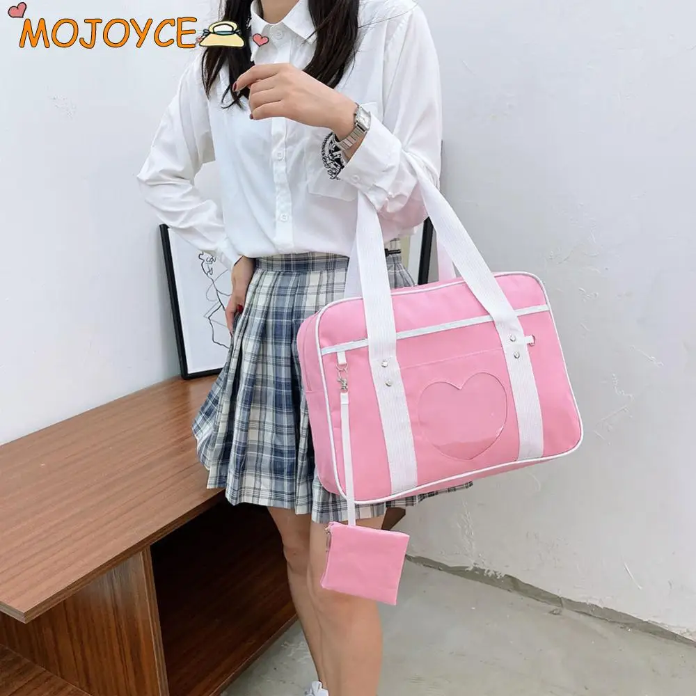 Creative Patchwork Shoulder Bag Cute Women Large Capacity Canvas Heart Shape Transparent Pattern Travel Handbags
Creative Patchwork Shoulder Bag Cute Women Large Capacity Canvas Heart Shape Transparent Pattern Travel Handbags