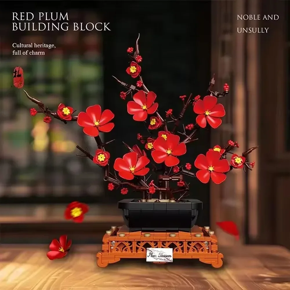 Новые игрушки 669 шт., консервированный цветок, строительный блок, креативные украшения, цветок сливы, набор кирпичей бонсай для детей, взрослых, подарки
Новые игрушки 669 шт., консервированный цветок, строительный блок, креативные украшения, цветок сливы, набор кирпичей бонсай для детей, взрослых, подарки