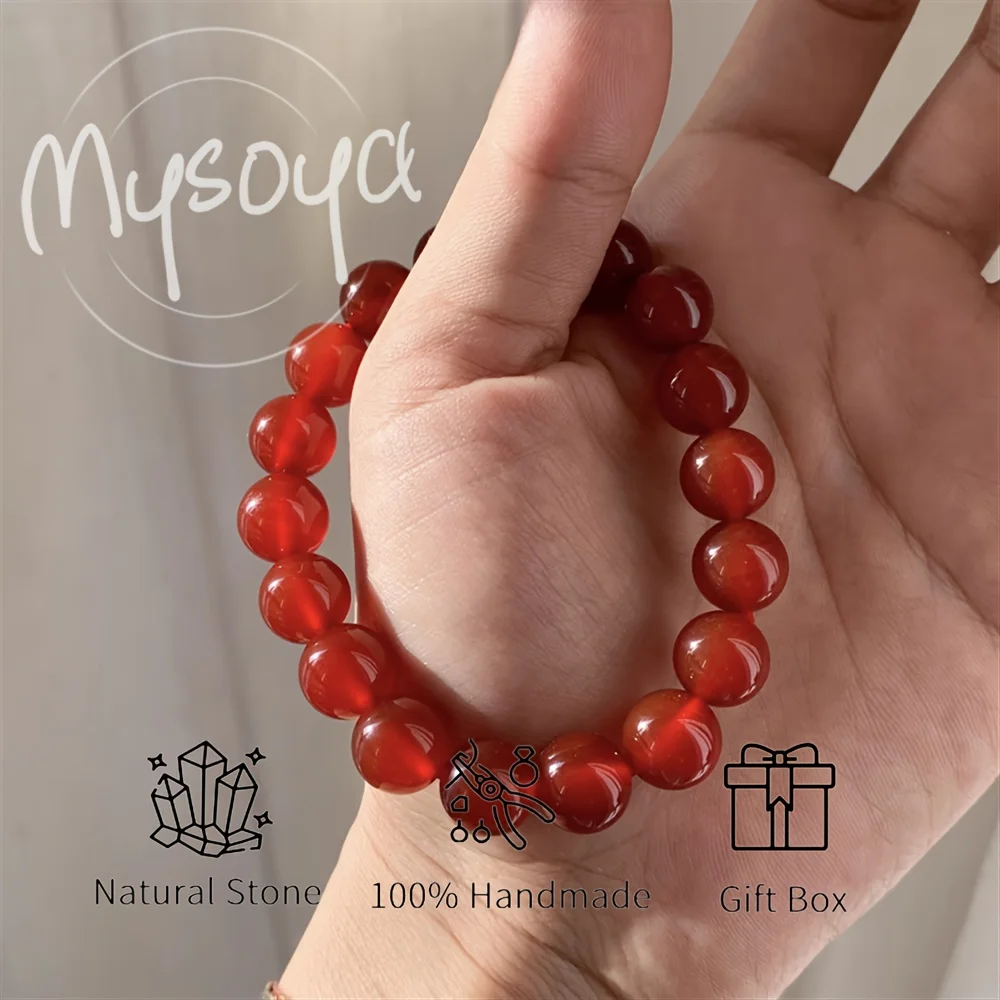 Браслет из натурального красного агата MYSOYA Premium Natural Ice Red Agate в подарочной коробке, подарок на день рождения, подарок на День святого Валентина, подарок на годовщину
Браслет из натурального красного агата MYSOYA Premium Natural Ice Red Agate в подарочной коробке, подарок на день рождения, подарок на День святого Валентина, подарок на годовщину