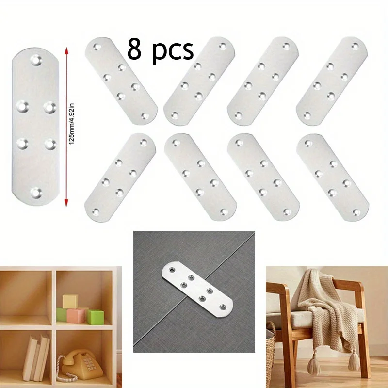 8pcs DIY Brackets Flat Corner Brace Plates Metal Repair Stainless Steel Plates for Wood Fixing Connector Fixing Brackets
8pcs DIY Brackets Flat Corner Brace Plates Metal Repair Stainless Steel Plates for Wood Fixing Connector Fixing Brackets