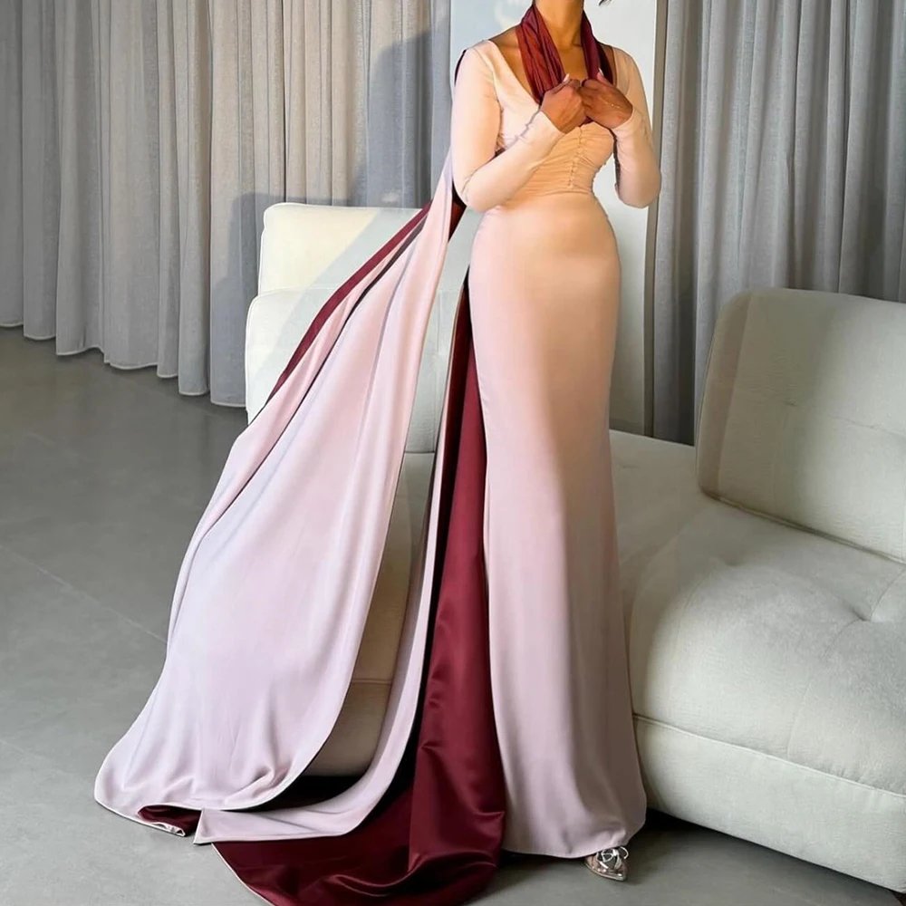Delicate Off the Shoulder Jersey Evening Dresses Fashion Straight Floor Length Halter Long Sleeves فساتين سهره نسائيه فخمة
Delicate Off the Shoulder Jersey Evening Dresses Fashion Straight Floor Length Halter Long Sleeves فساتين سهره نسائيه فخمة