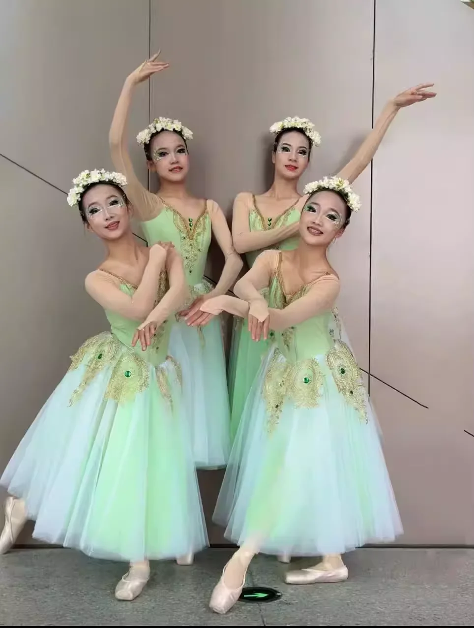 Green Long Romantic Ballet Tutu Girl Women Ballet Costume Performance Ballet Dance Dress Girls Tutu Skirts Tulle Dance Wear
Green Long Romantic Ballet Tutu Girl Women Ballet Costume Performance Ballet Dance Dress Girls Tutu Skirts Tulle Dance Wear