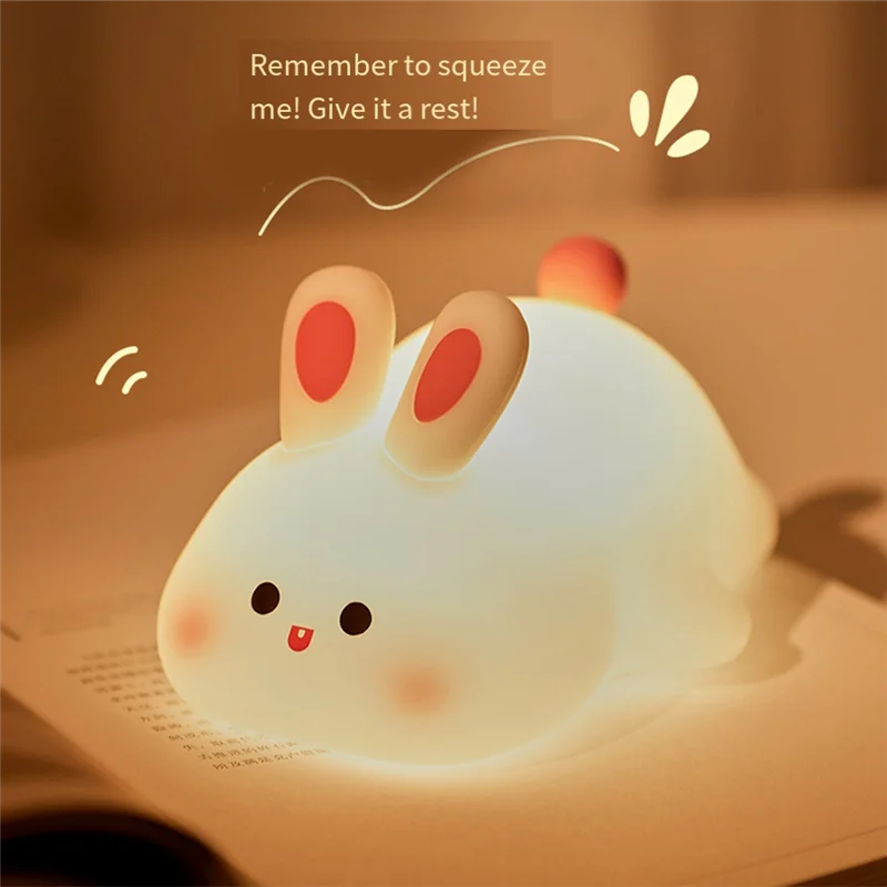 【NEW】 Night Light,Cute Silicone Lamp, Dimmable Light Up Bunny, Night Lamp,Rechargeable Bunny Nightlight, Bedside Lamp Dura
【NEW】 Night Light,Cute Silicone Lamp, Dimmable Light Up Bunny, Night Lamp,Rechargeable Bunny Nightlight, Bedside Lamp Dura