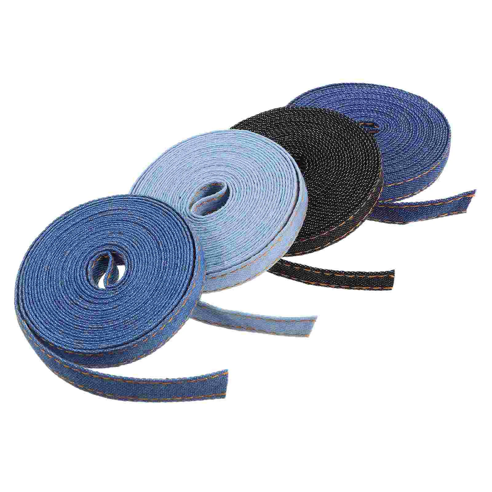 4 Rolls Denim Webbing Ribbon Sewing Fabric for Crafts Ribbons Crafting Bow Making
4 Rolls Denim Webbing Ribbon Sewing Fabric for Crafts Ribbons Crafting Bow Making