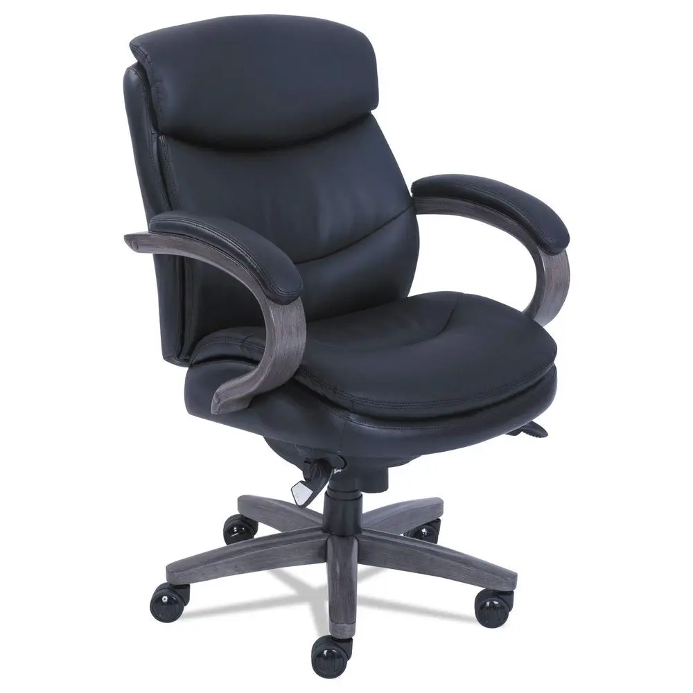 Woodbury MidBack Executive Chair, Supports to 300 Lb, 18.75 to 21.75 Seat Height, Black Seat Back, Weathered Gray Base
Woodbury MidBack Executive Chair, Supports to 300 Lb, 18.75 to 21.75 Seat Height, Black Seat Back, Weathered Gray Base