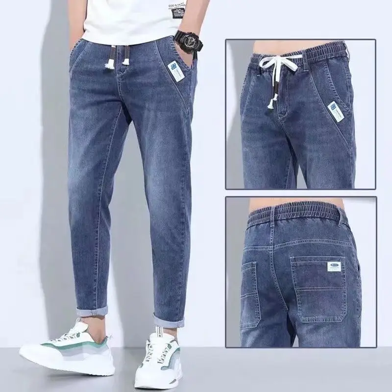Men's Jeans with Elastic Waistband New Style for Spring Autumn 2024 Slim Trendy Streetwears Popular Casual Denim Jeans for Men
Men's Jeans with Elastic Waistband New Style for Spring Autumn 2024 Slim Trendy Streetwears Popular Casual Denim Jeans for Men