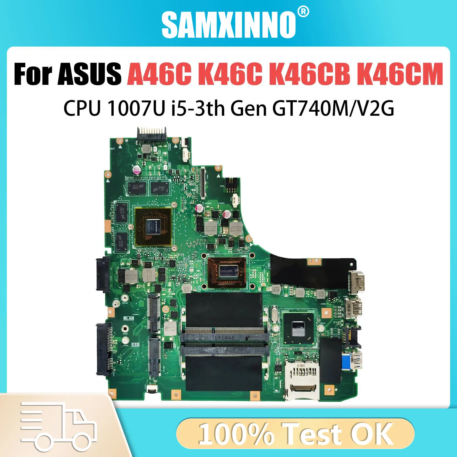 Материнская плата K46CM для ASUS K46C E46C S46C A46C P46C K46CB K46CA S405C, материнская плата для ноутбука I3-3TH I5-3TH I7-3TH UMA/GT740M/GT635M
Материнская плата K46CM для ASUS K46C E46C S46C A46C P46C K46CB K46CA S405C, материнская плата для ноутбука I3-3TH I5-3TH I7-3TH UMA/GT740M/GT635M