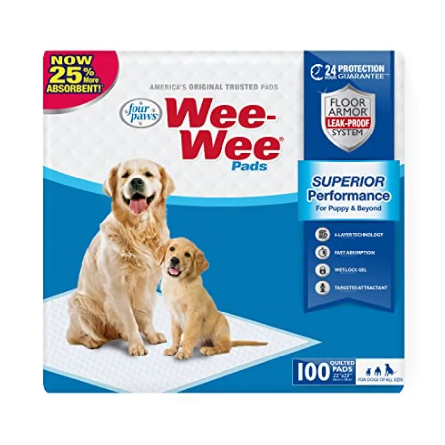 Впитывающие пеленки Wee-Wee Superior Performance без запаха для собак и щенков, стеганые, непромокаемые, для приучения к туалету
Впитывающие пеленки Wee-Wee Superior Performance без запаха для собак и щенков, стеганые, непромокаемые, для приучения к туалету
