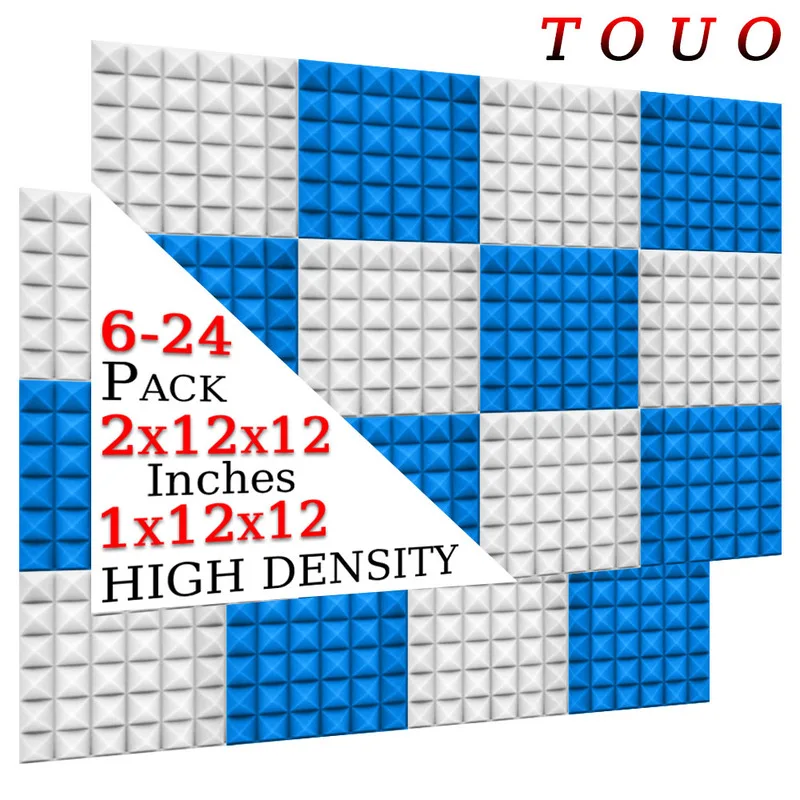 TOUO Pyramid Acoustic Foam 6/12/24 Pcs Sound Absorbing Soundproofing Material Soundproof Ceiling Home Cinema Acoustic Treatment
TOUO Pyramid Acoustic Foam 6/12/24 Pcs Sound Absorbing Soundproofing Material Soundproof Ceiling Home Cinema Acoustic Treatment