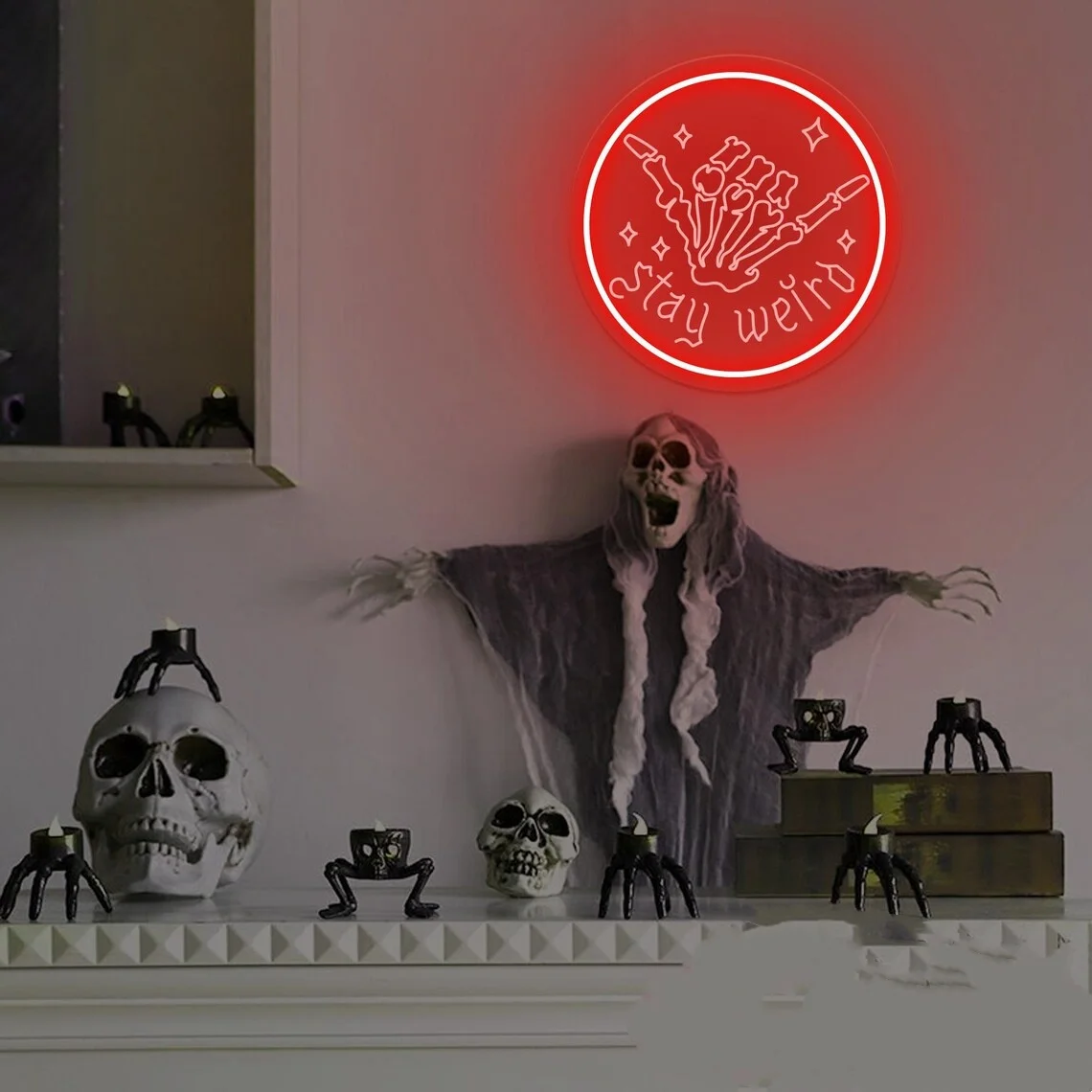 Неоновая вывеска Stay Weird Готический декор Скелет Неоновая вывеска Винтажный шрифт Декор комнаты Настенное искусство Персонализированный подарок Темный художественный декор
Неоновая вывеска Stay Weird Готический декор Скелет Неоновая вывеска Винтажный шрифт Декор комнаты Настенное искусство Персонализированный подарок Темный художественный декор