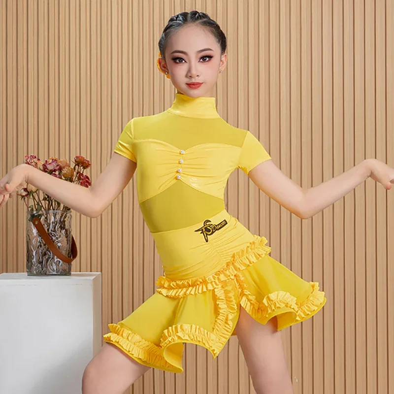 Skirt Children's Short Sleeve New Training and Competition Dress Latin Dance Dress Girls Performance Dress Practice
Skirt Children's Short Sleeve New Training and Competition Dress Latin Dance Dress Girls Performance Dress Practice