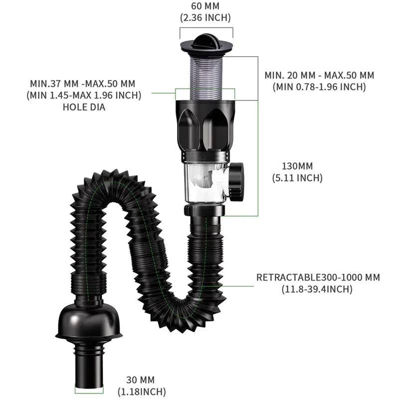 Kitchen sink retractable deodorizing filter flexible downspout bathroom anti clogging flip type deodorizing drainage pipe
Kitchen sink retractable deodorizing filter flexible downspout bathroom anti clogging flip type deodorizing drainage pipe
