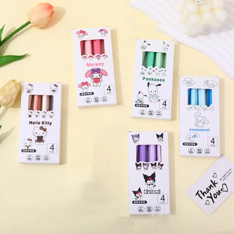 40 шт./лот Sanrio Kuromi Melody Cinnamoroll Kitty гелевая ручка милая Pochacco 0,5 мм черный чернильный пресс ручки для подписи школьные принадлежности
40 шт./лот Sanrio Kuromi Melody Cinnamoroll Kitty гелевая ручка милая Pochacco 0,5 мм черный чернильный пресс ручки для подписи школьные принадлежности