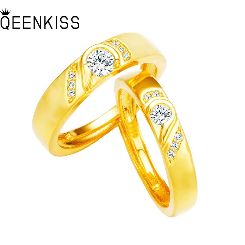 QEENKISS Gold Engagement Rings For Women 24KT Heart Lovers Couple Rings Fine Wholesale Jewelry Wedding Bride Groom Gift RG5183
QEENKISS Gold Engagement Rings For Women 24KT Heart Lovers Couple Rings Fine Wholesale Jewelry Wedding Bride Groom Gift RG5183