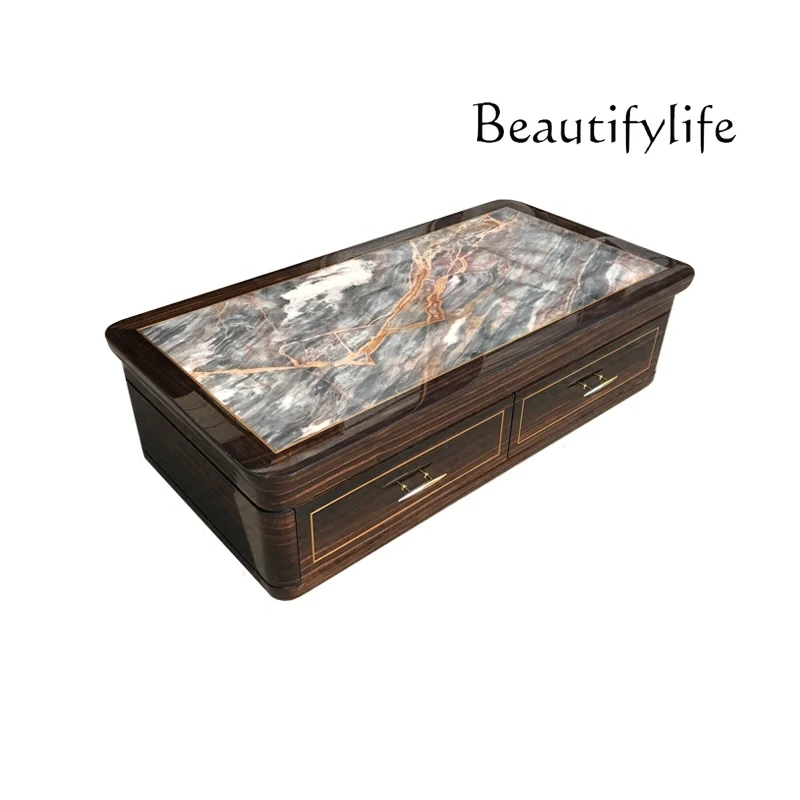 New natural travertine coffee table marble TV cabinet combination black sandalwood simple modern villa furniture
New natural travertine coffee table marble TV cabinet combination black sandalwood simple modern villa furniture