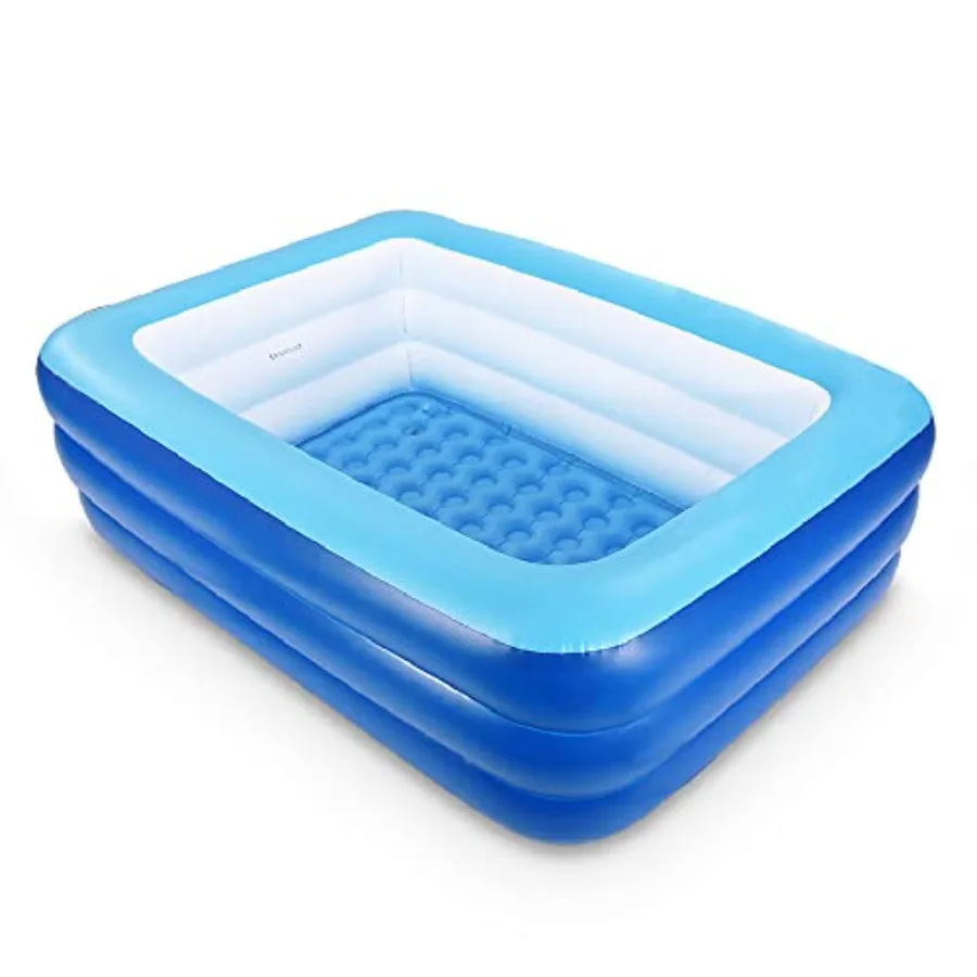 Inflatable Pools for and Adults 82" X 57" X 25" Kiddie Pools with Inflatable Soft Floor Durable Family Swimming Pool for Backya
Inflatable Pools for and Adults 82" X 57" X 25" Kiddie Pools with Inflatable Soft Floor Durable Family Swimming Pool for Backya