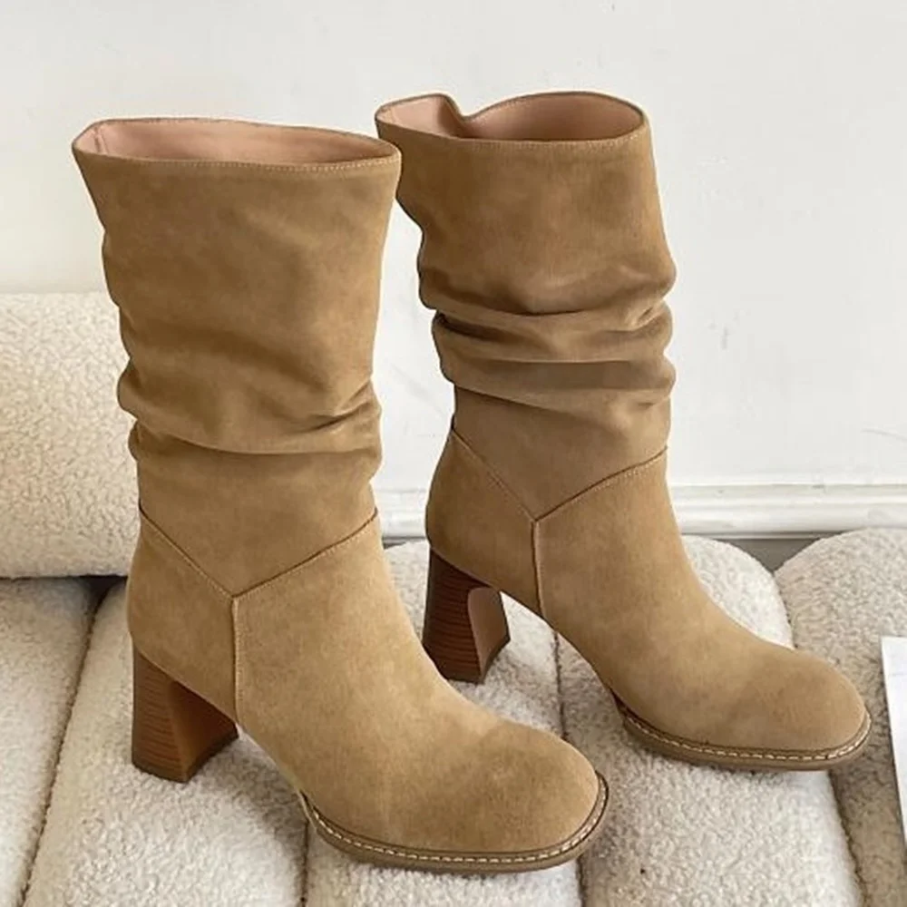 Suede Pleated Round Toe Ankle Boots Sexy Round Toe Sewing New Arrivals Fashion Women Modern Boots
Suede Pleated Round Toe Ankle Boots Sexy Round Toe Sewing New Arrivals Fashion Women Modern Boots